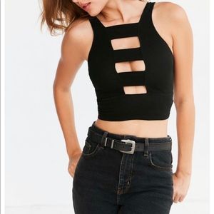 URBAN OUTFITTERS- black crop top